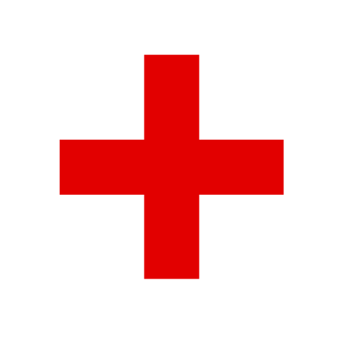Röda korset representation av sjukvård